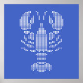 Pixel Lobster Emblem Mosaic ポスター (正面)