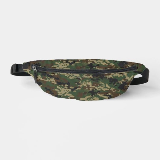 Pixel Military Camouflage Pattern ファニーパック (正面)