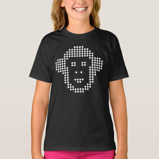 Pixel Monkey Diamond Emblem Tシャツ (正面)