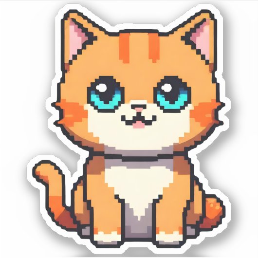 Pixel Perfect子猫 シール (正面)