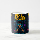 Pixel Power – IRLでレベルアップ ポスター コーヒーマグカップ (中央)
