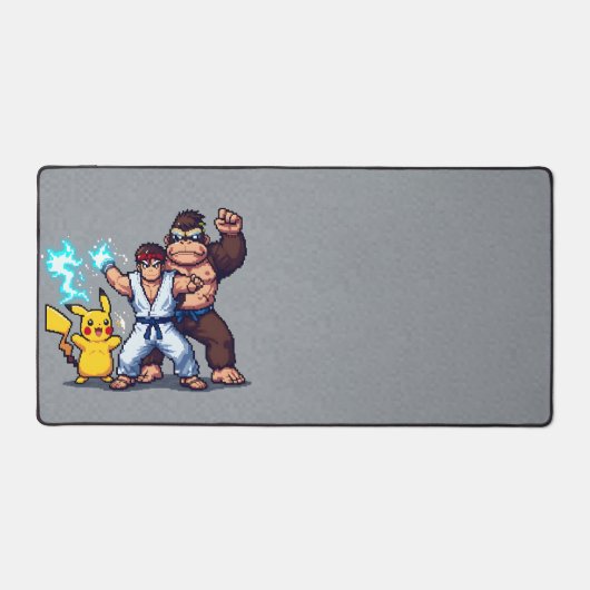 Pixel Power Trio Desk Mat - Gaming Legends デスクマット (正面)
