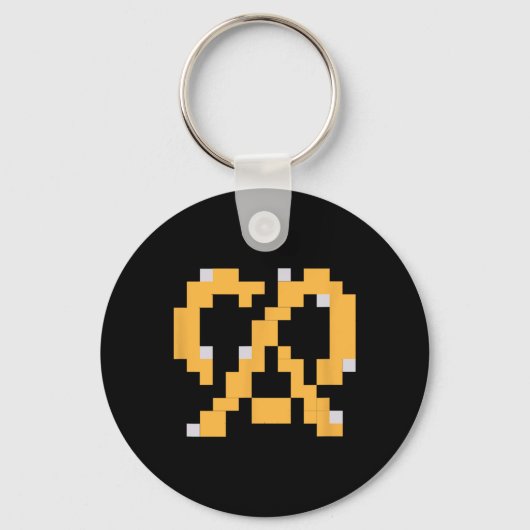 Pixel Pretzel 80s Video Game Easy Halloween Group  キーホルダー (正面)
