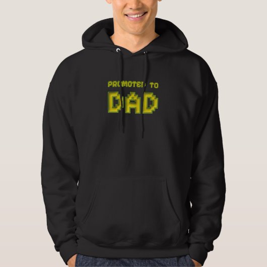 Pixel Promoted to Dad Gamer Hoodie パーカ (正面)