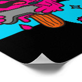 Pixel Rage Gamer Popsicle Funny Melting Ice Cream  ポスター (角)