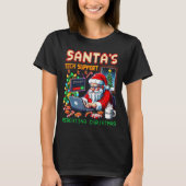 Pixel Rebooting Santa's Tech Support Tシャツ (正面)