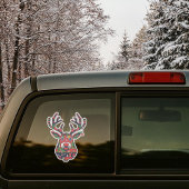 Pixel Reindeer Retro Ugly Sweater Sticker シール