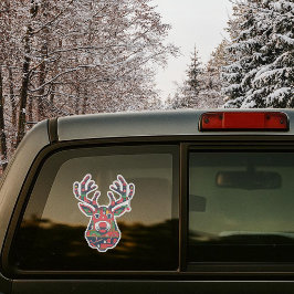 Pixel Reindeer Retro Ugly Sweater Sticker シール