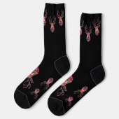 Pixel Reindeer Ugly Sweater Christmas Socks ソックス (左)