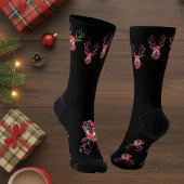 Pixel Reindeer Ugly Sweater Christmas Socks ソックス