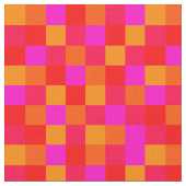 Pixel Rot Orange Pink Farben Pattern ファブリック (クローズアップ)