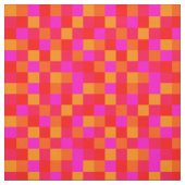 Pixel Rot Orange Pink Farben Pattern ファブリック (見本)