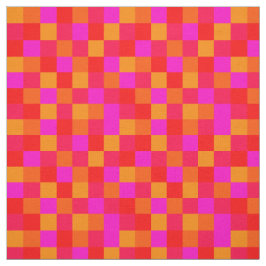 Pixel Rot Orange Pink Farben Pattern ファブリック