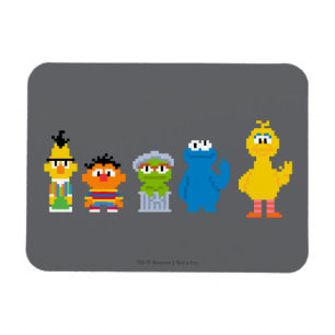 Pixel Sesame Street Characters マグネット