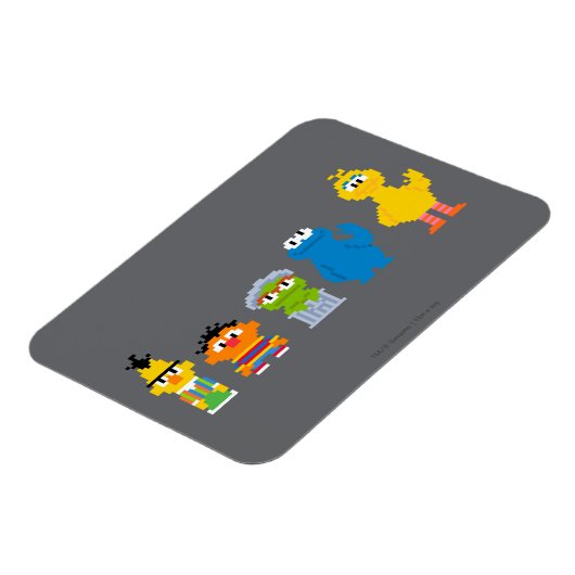 Pixel Sesame Street Characters マグネット (左側)