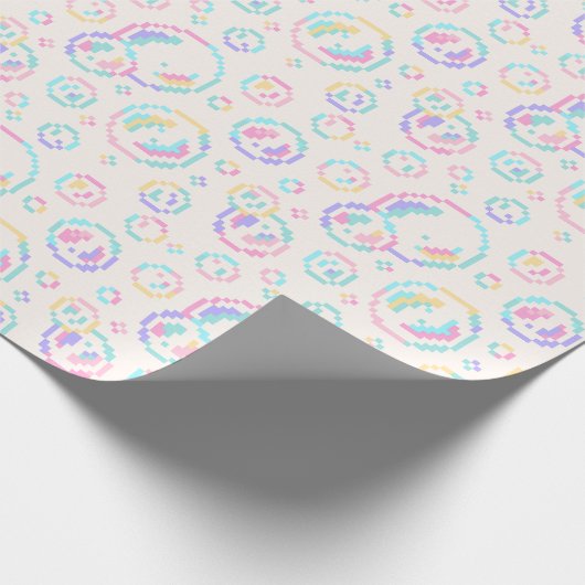 Pixel Soap Bubbles Pattern ラッピングペーパー (角)