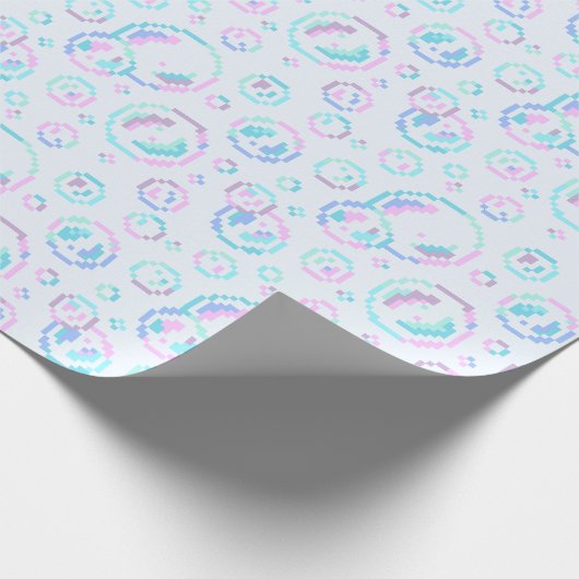 Pixel Soap Bubbles Pattern ラッピングペーパー (角)