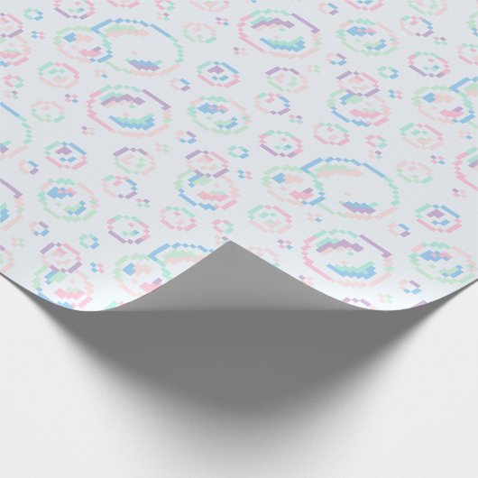 Pixel Soap Bubbles Pattern ラッピングペーパー (角)