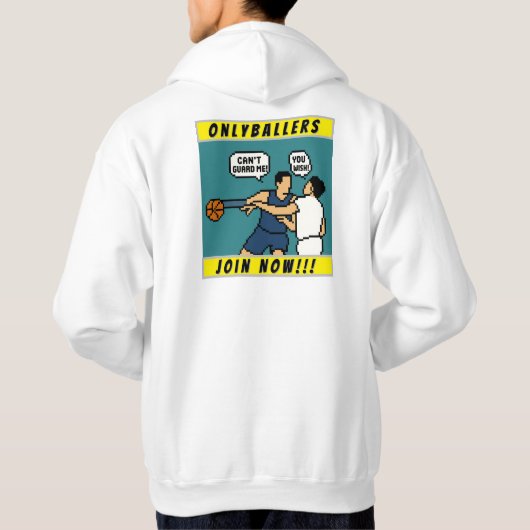 Pixel Sport Basketball Hoodie – Retro Gaming Sport パーカ (裏面)