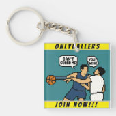 Pixel Sport Basketball Keychain – Retro Gaming Sty キーホルダー (正面)