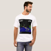 Pixel Starfighter T-Shirt -Retro Space Shooter Tee Tシャツ (正面フル)