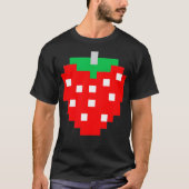 Pixel Strawberry 80s Video Game Halloween Costume  Tシャツ (正面)
