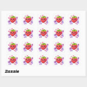 Pixel Strawberry Y2K Sticker スクエアシール (シート)