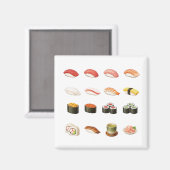 Pixel Sushi Magnet – Japanese Food Pixel Art マグネット (正面/裏面)