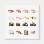 Pixel Sushi Magnet – Japanese Food Pixel Art マグネット (正面)