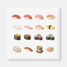 Pixel Sushi Magnet – Japanese Food Pixel Art マグネット
