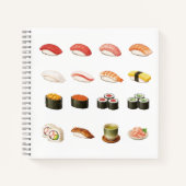 Pixel Sushi Notebook – Japanese Food Design ノートブック (正面)