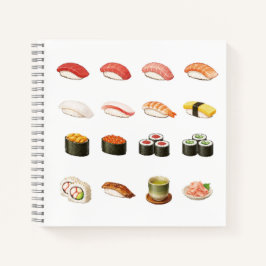 Pixel Sushi Notebook – Japanese Food Design ノートブック