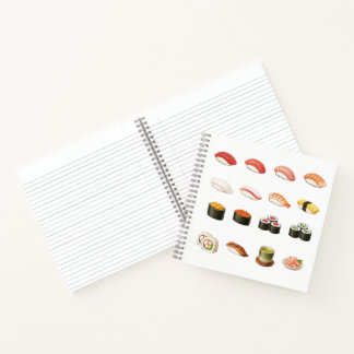 Pixel Sushi Notebook – Japanese Food Design ノートブック