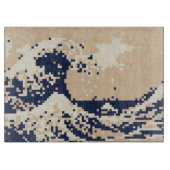 Pixel Tsunami 8ビットピクセルアート カッティングボード (正面)