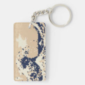 Pixel Tsunami 8ビットピクセルアート キーホルダー (裏面)