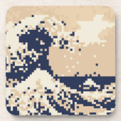 Pixel Tsunami 8ビットピクセルアート コースター (正面)