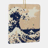 Pixel Tsunami 8ビットピクセルアート セラミックオーナメント (右)