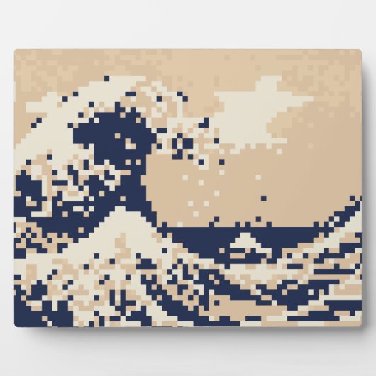 Pixel Tsunami 8ビットピクセルアート フォトプラーク (正面)