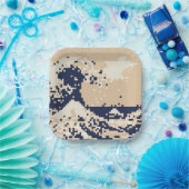 Pixel Tsunami 8ビットピクセルアート ペーパープレート (パーティー)