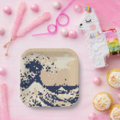 Pixel Tsunami 8ビットピクセルアート ペーパープレート (パーティー)