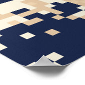 Pixel Tsunami 8ビットピクセルアート ポスター (角)