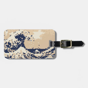 Pixel Tsunami 8ビットピクセルアート ラゲッジタグ