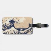 Pixel Tsunami 8ビットピクセルアート ラゲッジタグ (裏面横)
