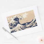 Pixel Tsunami 8ビットピクセルアート 長方形シール (封筒)