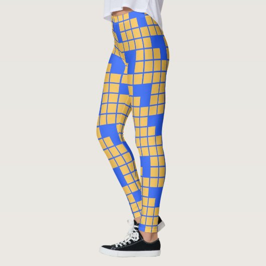 Pixel Wave Geometric Leggings  レギンス (左)