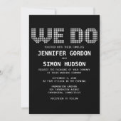 Pixel 'We Do'結婚式招待状 招待状 (正面)