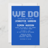 Pixel 'We Do'結婚式招待状 招待状 (正面)