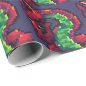 Pixelart, Pixel Art dragon ラッピングペーパー (ロールコーナー)