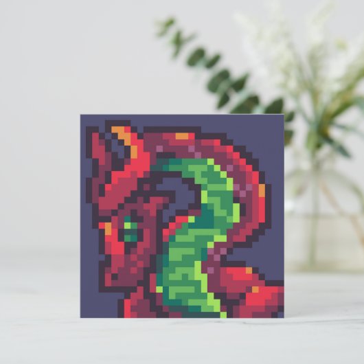 Pixelart, Pixel Art, dragon 招待状 (スタンド正面)