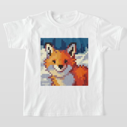 Pixelart, Pixel Art, Fox, vos Tシャツ (レイダウン)